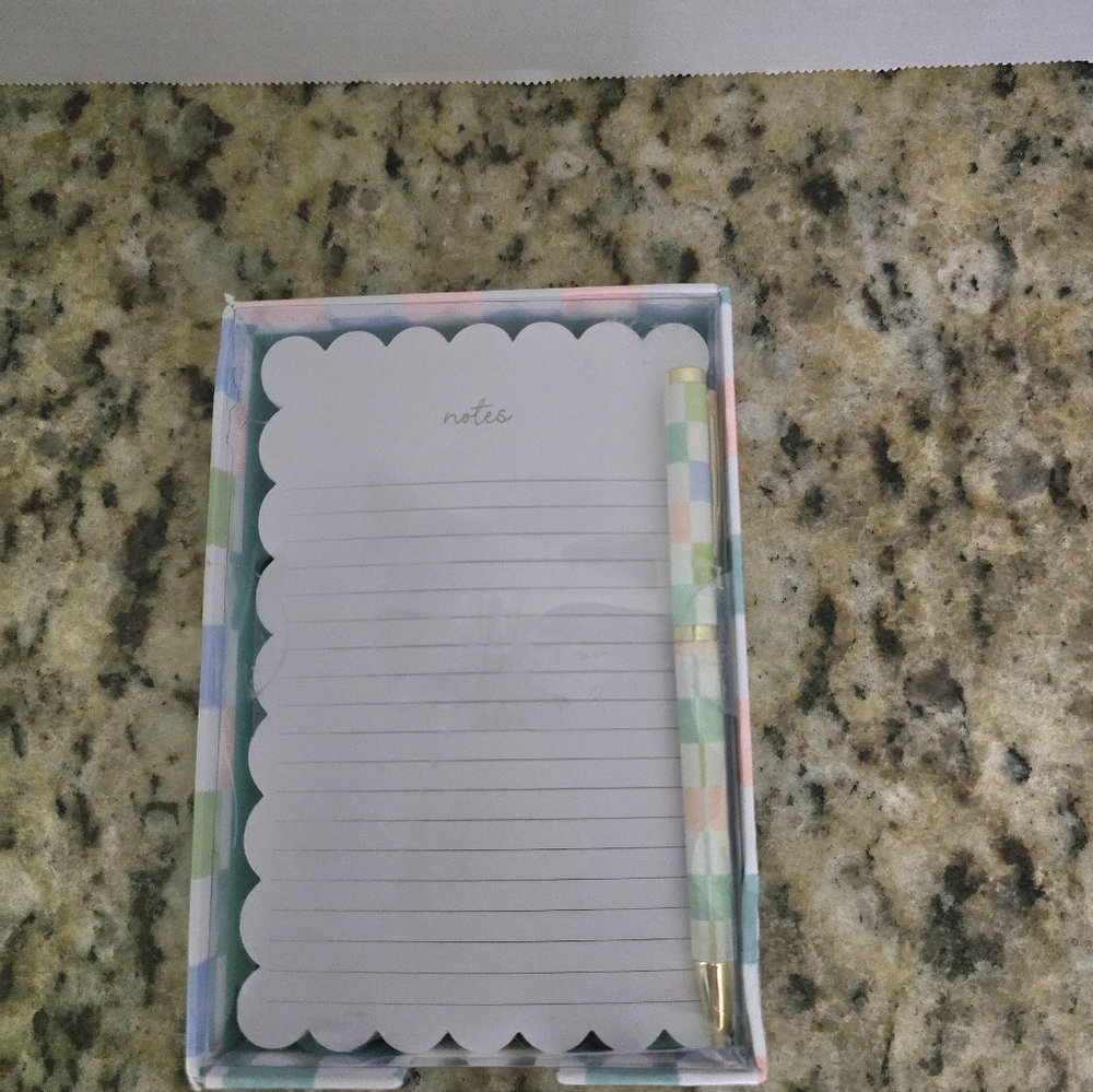Colorful Notepad and Pen Set